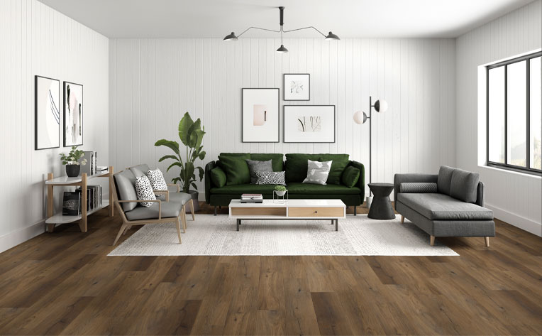 wood look vinyl flooring in living room