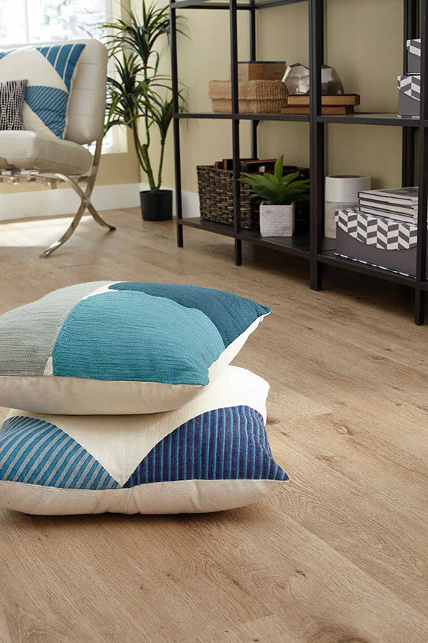 Pastel cushions in a living room